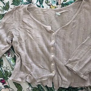 Kimchi Blue knit long sleeve cropped top